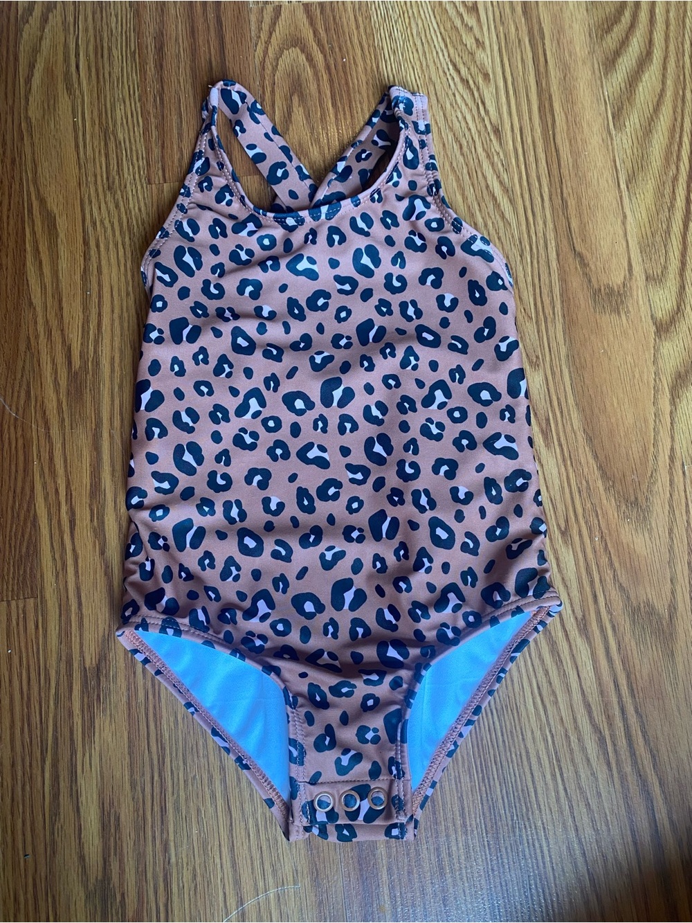 Carter's Leopard Print Girls One-Piece Swimsuit in Brown and Black